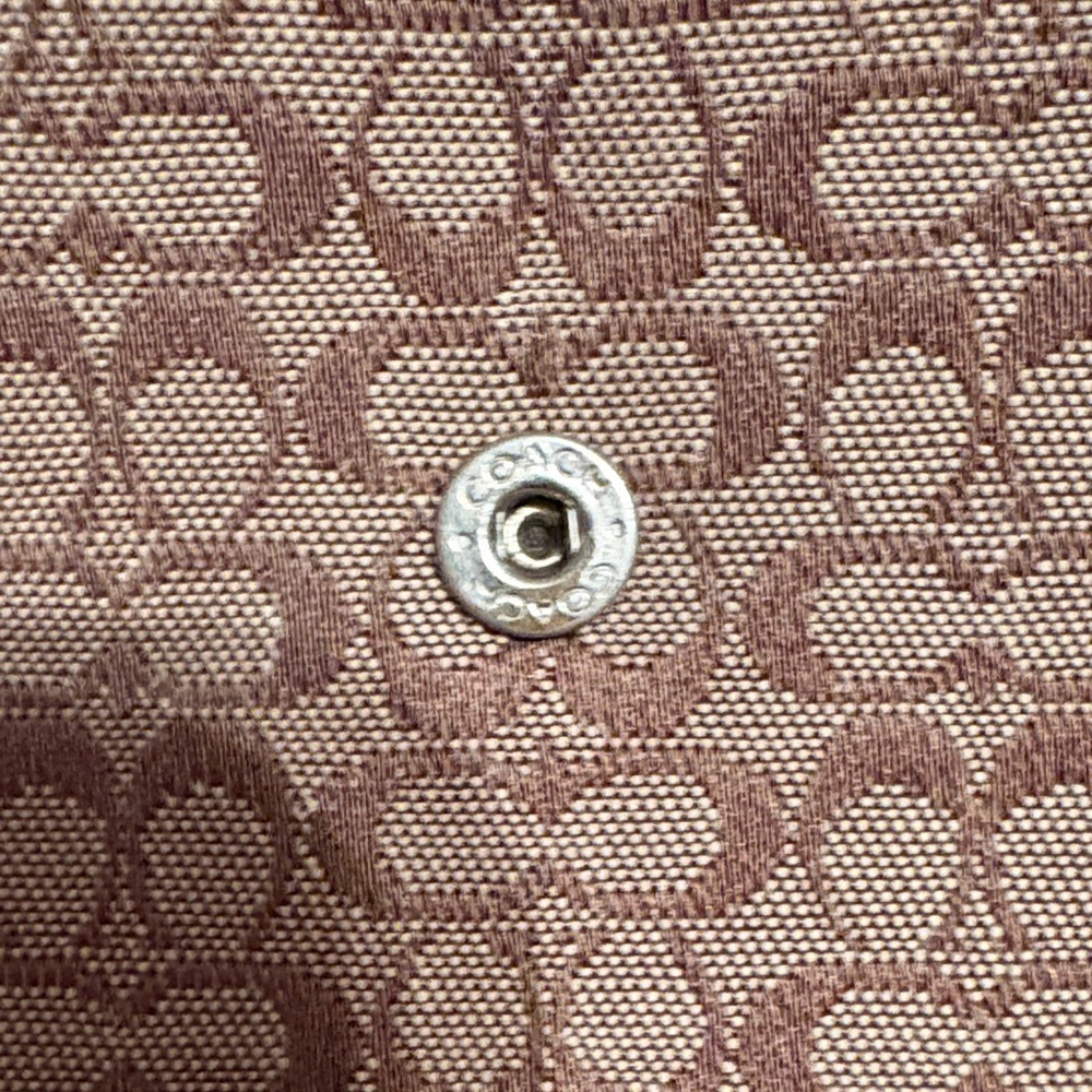 Y2K Vintage Coach Tan Monogram Snap Wallet - Picture 2 of 10